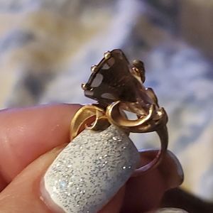 Smokey Quartz Ring 10kt Yellow Gold